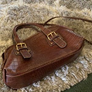 Faux alligator/snakes skin crossbody bag